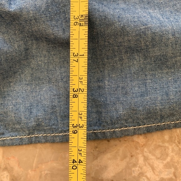 EUC Tory Burch Deneuve Light Blue‎ Denim Knee Length Shirtdress size XS chambray - Picture 13 of 14